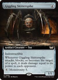 Giggling Skitterspike (Extended Art) (66) [Commander: Duskmourn: House of Horror]