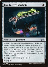 Conductive Machete (244) [Duskmourn: House of Horror]