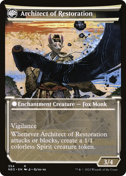 The Restoration of Eiganjo (Showcase) (NEO-354) - Kamigawa: Neon Dynasty: (Showcase, fandfc)