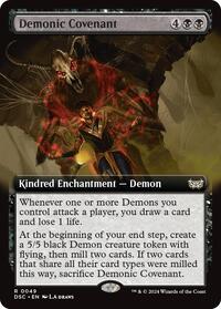 Demonic Covenant (Extended Art) (49) [Commander: Duskmourn: House of Horror]