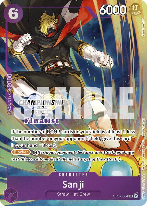 Sanji (Championship 2024 Finalist Card Set) (OP07-064) [One Piece Promotion Cards]
