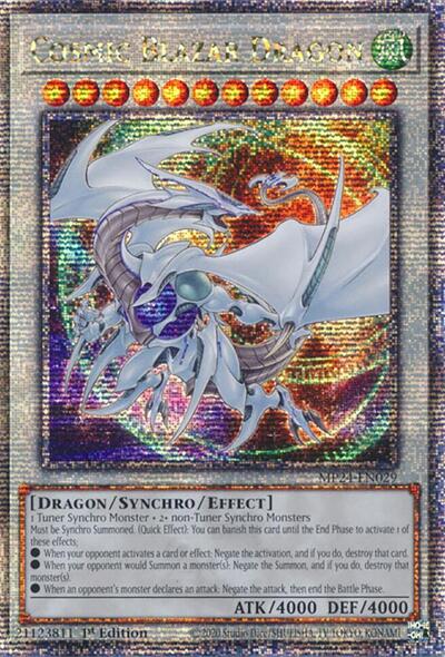 Cosmic Blazar Dragon (Quarter Century Secret Rare) (MP24-EN029) [25th Anniversary Tin: Dueling Mirrors]
