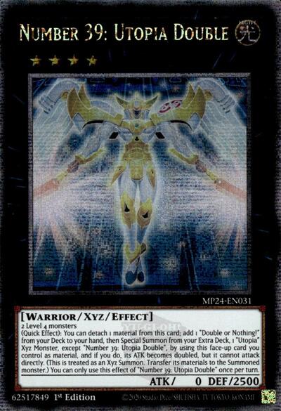 Number 39: Utopia Double (Quarter Century Secret Rare) (MP24-EN031) [25th Anniversary Tin: Dueling Mirrors]