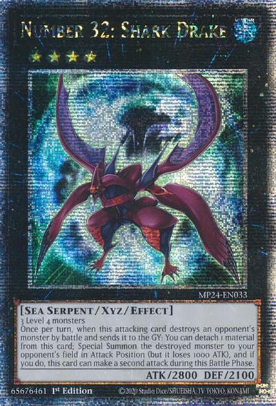 Number 32: Shark Drake (Quarter Century Secret Rare) (MP24-EN033) [25th Anniversary Tin: Dueling Mirrors]