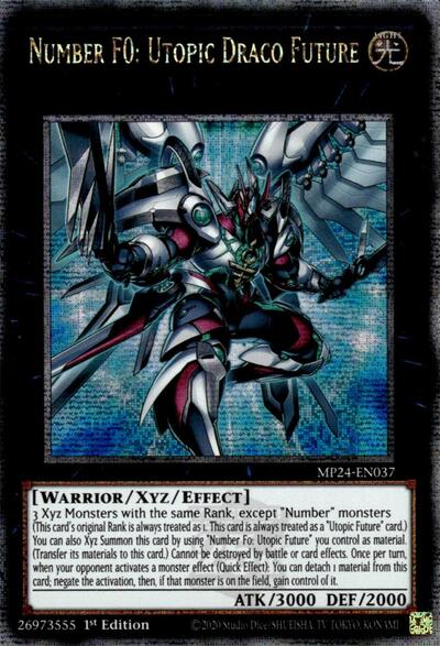 Number F0: Utopic Draco Future (Quarter Century Secret Rare) (MP24-EN037) [25th Anniversary Tin: Dueling Mirrors]