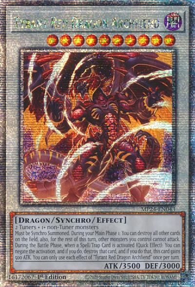 Tyrant Red Dragon Archfiend (Quarter Century Secret Rare) (MP24-EN043) [25th Anniversary Tin: Dueling Mirrors]