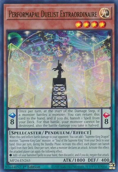Performapal Duelist Extraordinaire (MP24-EN265) [25th Anniversary Tin: Dueling Mirrors]