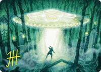 Unidentified Hovership Art Card (Gold-Stamped Signature) (2) [Art Series: Duskmourn: House of Horror]