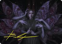 Demonic Counsel Art Card (7/54) (Gold-Stamped Signature) (7) [Art Series: Duskmourn: House of Horror]