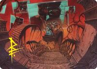 Let's Play a Game Art Card (Gold-Stamped Signature) (8) [Art Series: Duskmourn: House of Horror]