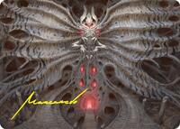 Valgavoth, Terror Eater Art Card (Gold-Stamped Signature) (10) [Art Series: Duskmourn: House of Horror]