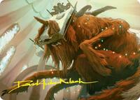 Bedhead Beastie Art Card (Gold-Stamped Signature) (11) [Art Series: Duskmourn: House of Horror]
