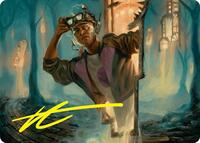 House Cartographer Art Card (Gold-Stamped Signature) (15) [Art Series: Duskmourn: House of Horror]