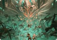 Valgavoth's Onslaught Art Card (16) [Art Series: Duskmourn: House of Horror]