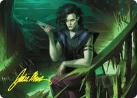 Winter, Misanthropic Guide Art Card (Gold-Stamped Signature) (24) [Art Series: Duskmourn: House of Horror]