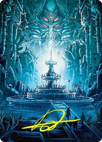 Island Art Card (Gold-Stamped Signature) (28) [Art Series: Duskmourn: House of Horror]