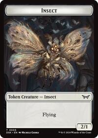 Insect (0005) // Manifest Double-Sided Token (5 // 18) [Duskmourn: House of Horror]
