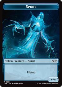 Spirit (0008) // Manifest Double-Sided Token (8 // 18) [Duskmourn: House of Horror]