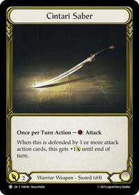 Cintari Saber (Left) (Golden) - FAB184 (FAB184) [Flesh and Blood: Promo Cards]