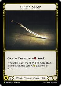 Cintari Saber (Right) (Golden) - FAB185 (FAB185) [Flesh and Blood: Promo Cards]