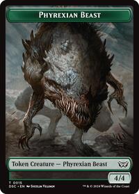 Phyrexian Beast // Manifest Double-Sided Token (15 // 18) [Commander: Duskmourn: House of Horror]