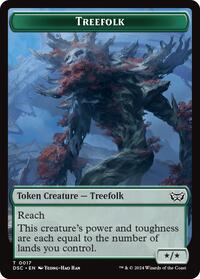 Treefolk // Spider Double-Sided Token (17 // 16) [Commander: Duskmourn: House of Horror]