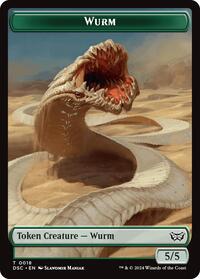 Wurm (0018) // Fractal Double-Sided Token (18 // 20) [Commander: Duskmourn: House of Horror]