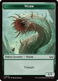 Wurm (0019) // Manifest Double-Sided Token (19 // 18) [Commander: Duskmourn: House of Horror]