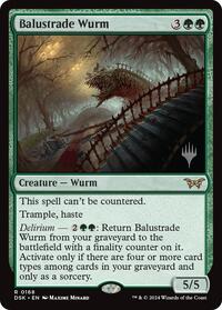 Balustrade Wurm (168) [Promo Pack: Duskmourn: House of Horror]