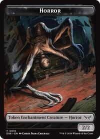 Horror // Copy Double-Sided Token (10 // 1) [Duskmourn: House of Horror]