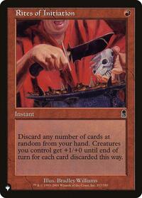 Rites of Initiation (217/350) [The List Reprints]