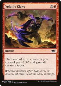 Volatile Claws (154/254) [The List Reprints]