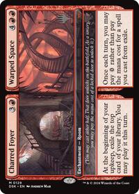 Charred Foyer // Warped Space (129) [Promo Pack: Duskmourn: House of Horror]