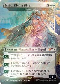 Miku, Divine Diva - Elspeth Tirel (Rainbow Foil) (1585) [Secret Lair Drop Series]