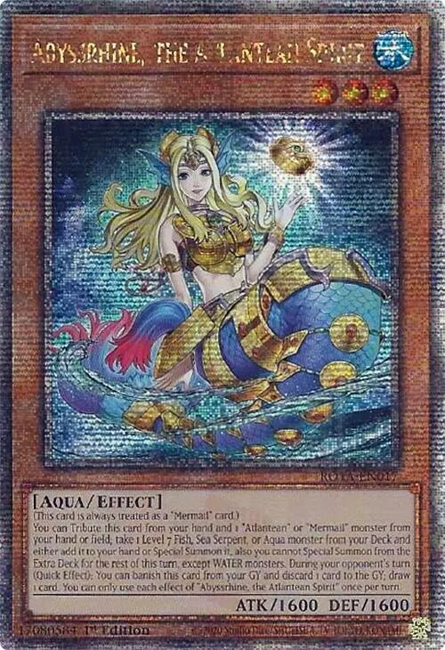 Abyssrhine, the Atlantean Spirit (Quarter Century Secret Rare) (ROTA-EN017) [Rage of the Abyss]