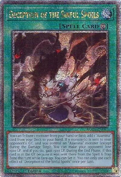 Deception of the Sinful Spoils (Quarter Century Secret Rare) (ROTA-EN055) [Rage of the Abyss]