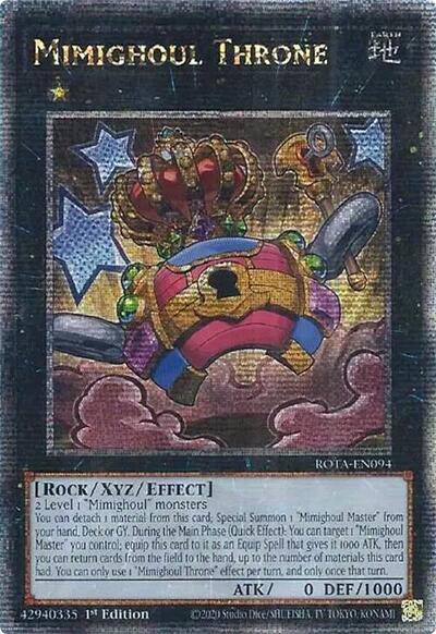 Mimighoul Throne (Quarter Century Secret Rare) (ROTA-EN094) [Rage of the Abyss]