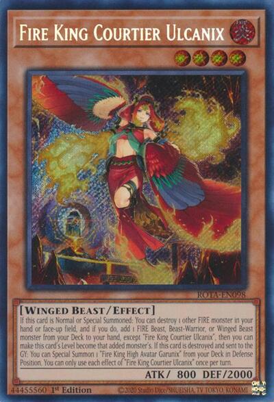 Fire King Courtier Ulcanix (ROTA-EN098) [Rage of the Abyss]