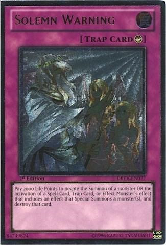 Solemn Warning (UTR) (DREV-EN077) [Duelist Revolution]