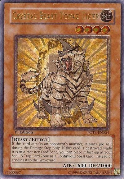 Crystal Beast Topaz Tiger (UTR) (FOTB-EN004) [Force of the Breaker]