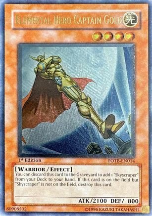 Elemental Hero Captain Gold (UTR) (FOTB-EN014) - Force of the Breaker 1st Edition