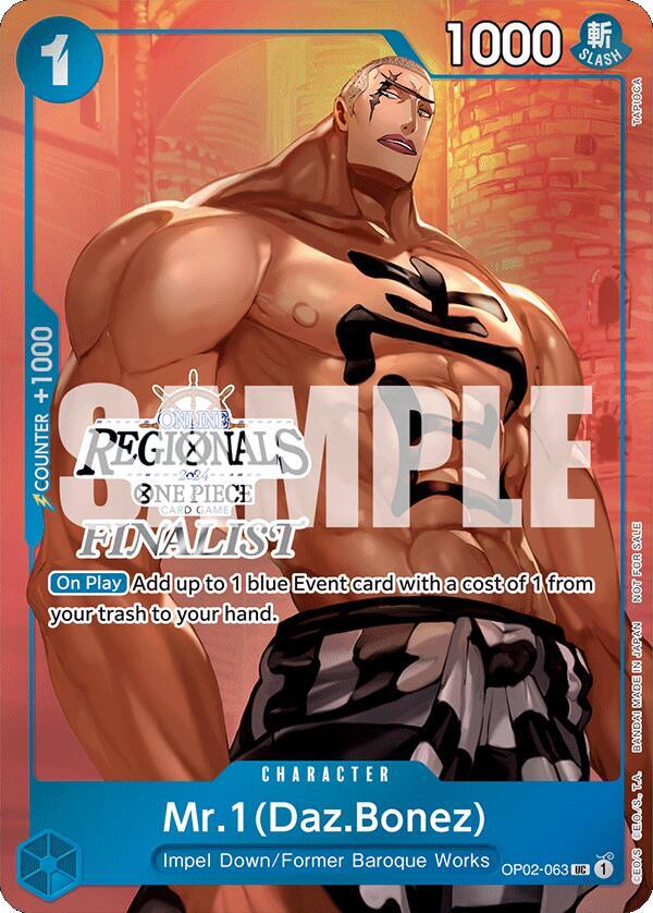 Mr.1 (Daz.Bonez) (Online Regional 2024 Vol. 3) [Finalist] (OP02-063) [One Piece Promotion Cards]