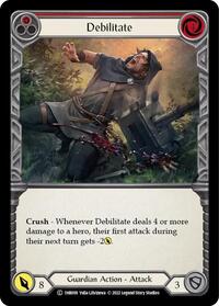 Debilitate (Red) (1HB009) [Historic Pack 1 Blitz Deck: Bravo]