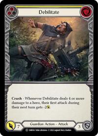 Debilitate (Yellow) (1HB014) [Historic Pack 1 Blitz Deck: Bravo]