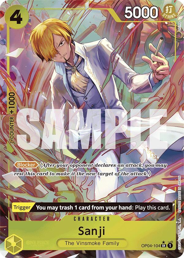 Sanji (OP04-104) (Alternate Art) (OP04-104) [Premium Booster -The Best-]