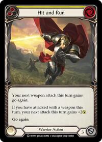 Hit and Run (Yellow) (1HT019) [Historic Pack 1 Blitz Deck: Dorinthea]