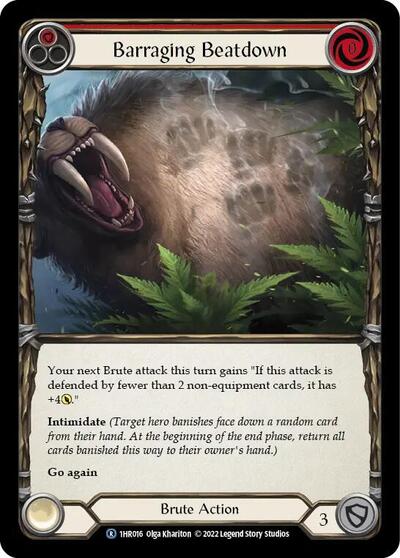 Barraging Beatdown (Red) (1HR016) [Historic Pack 1 Blitz Deck: Rhinar]