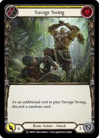 Savage Swing (Yellow) (1HR018) [Historic Pack 1 Blitz Deck: Rhinar]
