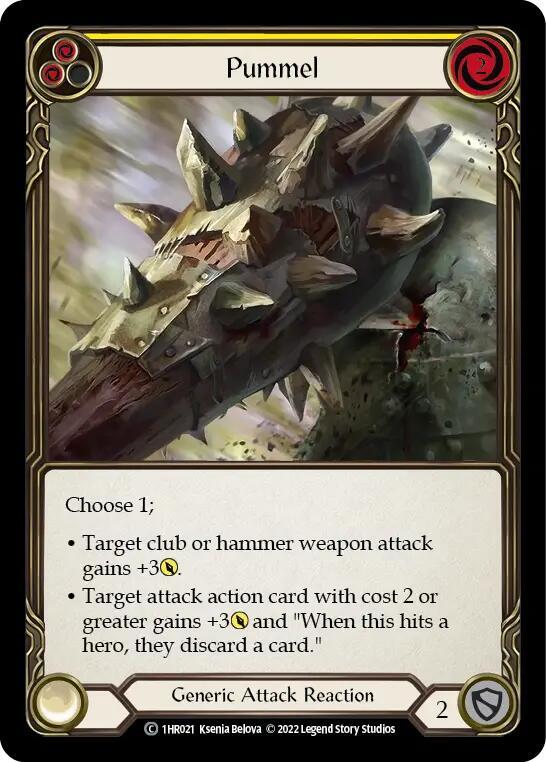Pummel (Yellow) (1HR021) [Historic Pack 1 Blitz Deck: Rhinar]