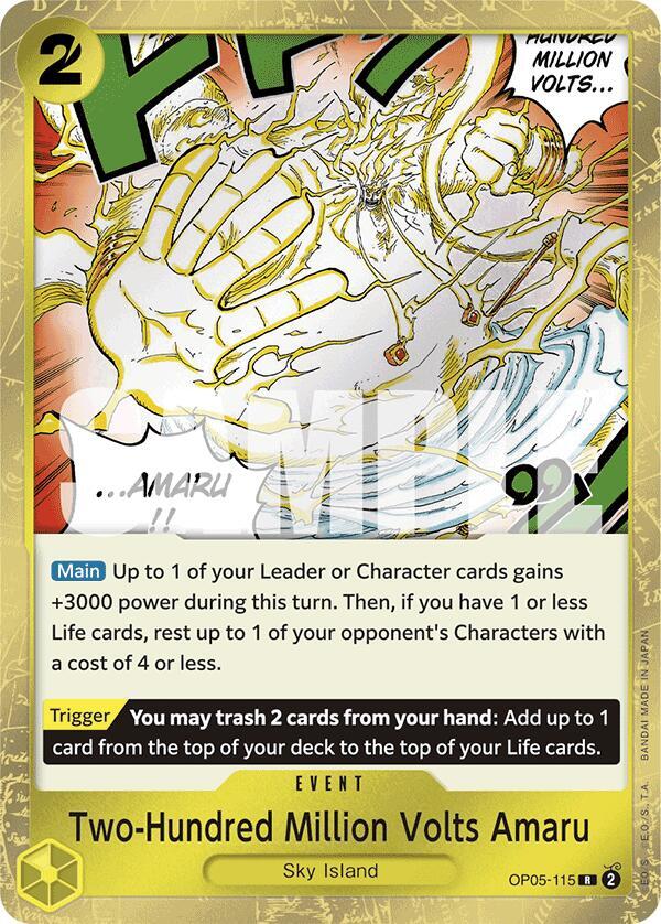 Two-Hundred Million Volts Amaru (Jolly Roger Foil) (OP05-115) [Premium Booster -The Best-]